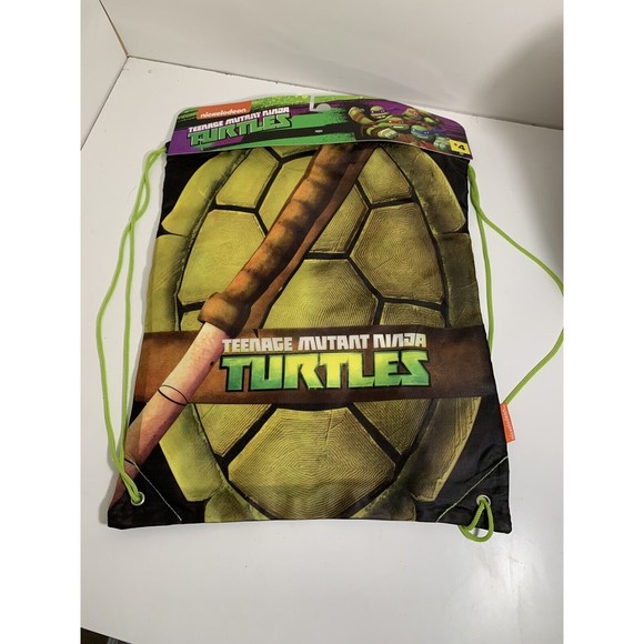 TMNT "Cinch Sack teenage mutant ninja turtles day back pack NWT Turtle Shell - Picture 1 of 7